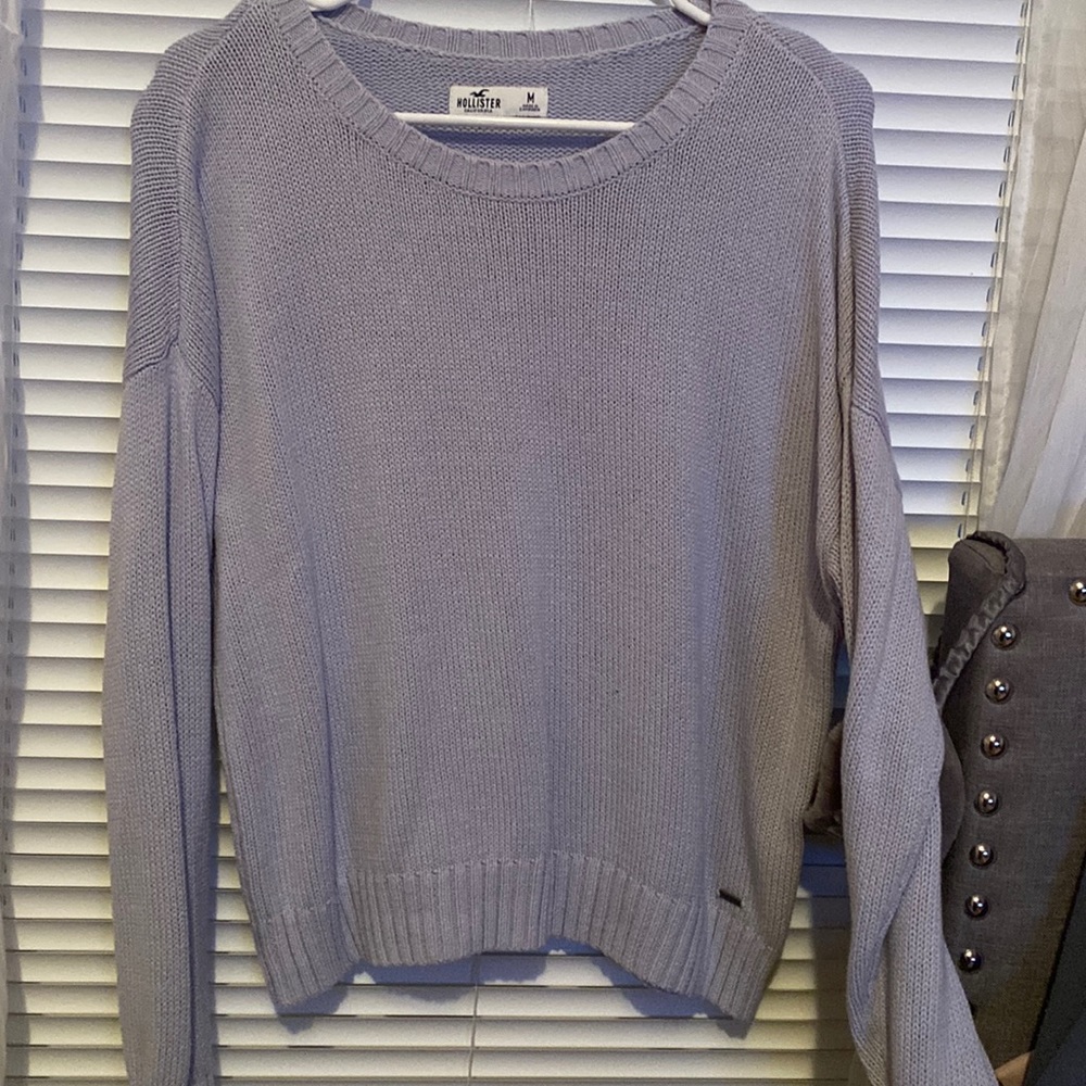 Hollister light-blue long-sleeve sweater